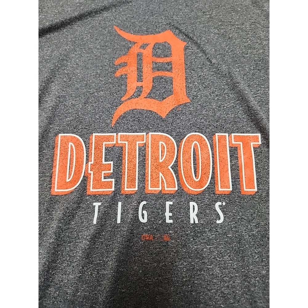 Detroit Tigers Gray Orange CSA Brand Official MLB T-Shirt 2XL NWT